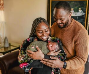 It's a female! Congratulations to Toyosi and Daniel Etim-Effiong's third child